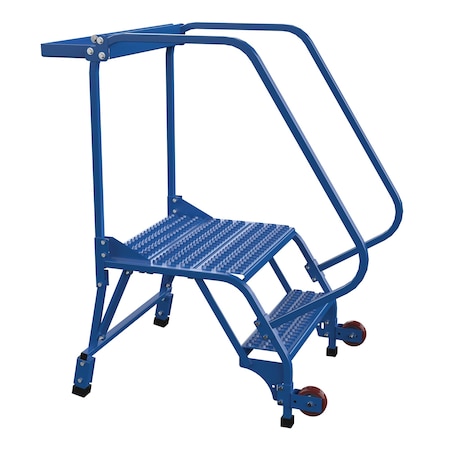 Vestil 50 H Steel Tip N Roll Straddle, Grip, 2 Step, 58 deg., 2 Steps LAD-TRS-60-2-G